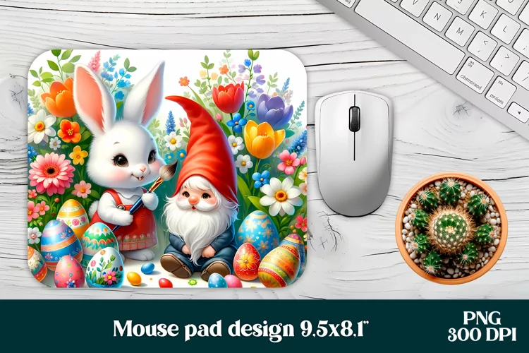 Easter bunny eggs mouse pad sublimation | Mousepad design