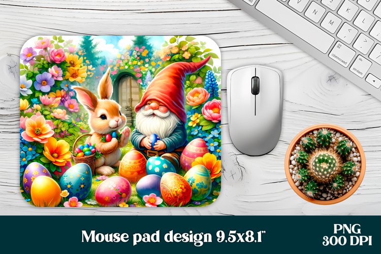 Easter bunny eggs mouse pad sublimation | Mousepad PNG
