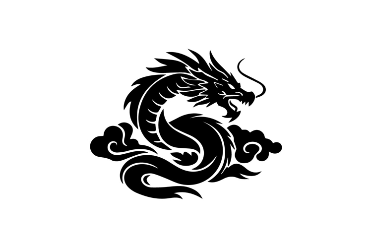 Eastern Serpentine Dragon Logo Design