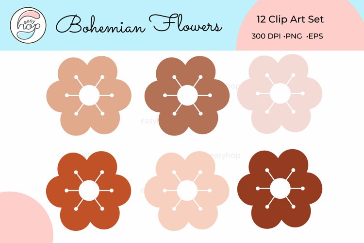 Boho Flowers Clipart Image 15