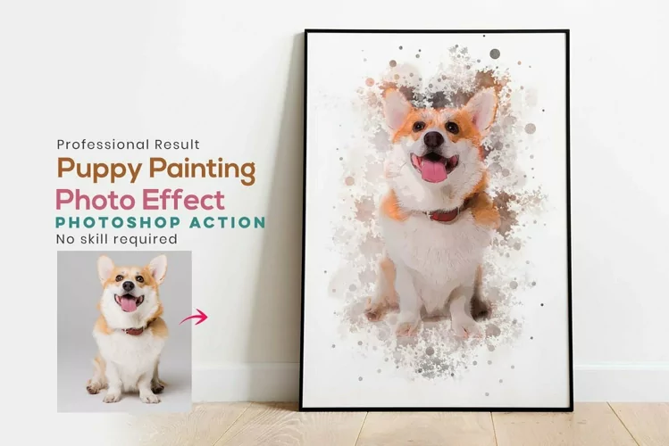 Puppy Painting Photoshop Action