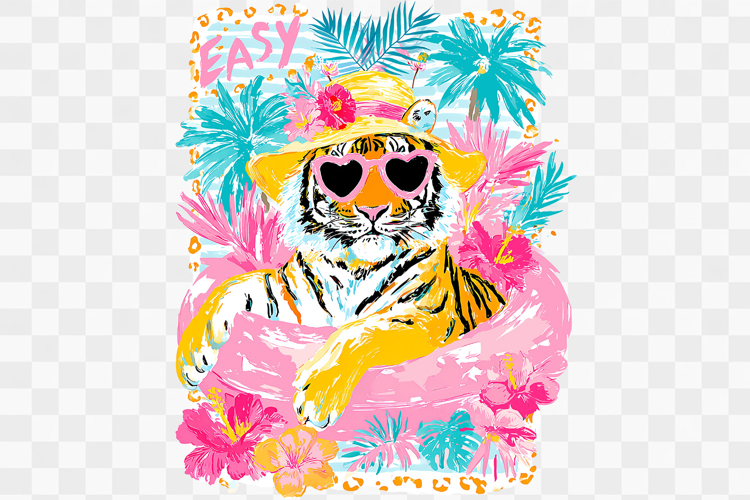 Easy Tiger Summer PNG Design