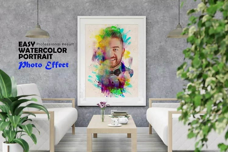 Easy Watercolor Portrait Effect