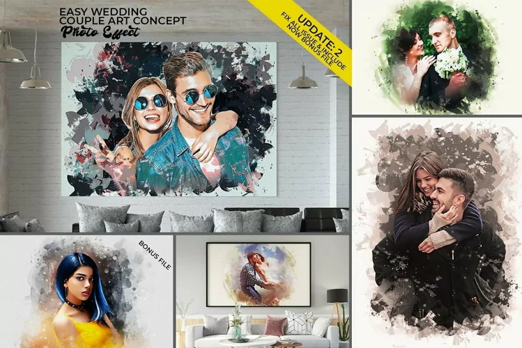 Easy Wedding Couple Art Effect