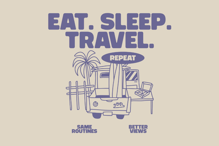 Eat Sleep Travel Summer Travel Quotes T-shirt Design
