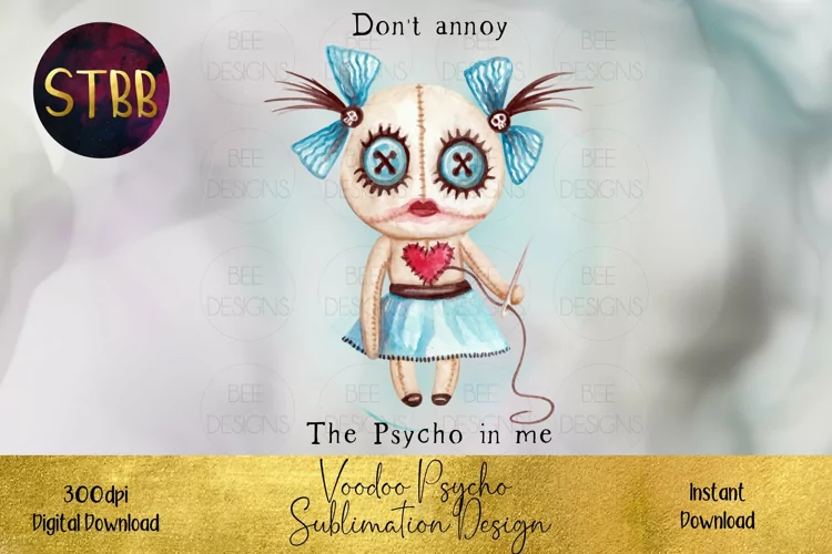 Voodoo Psycho Sublimation Design