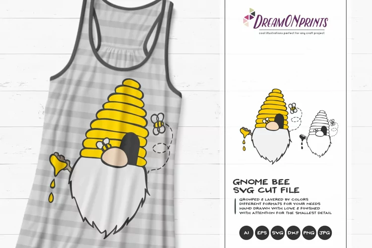 Gnome Bee SVG | Bumble Bee SVG Cut Files