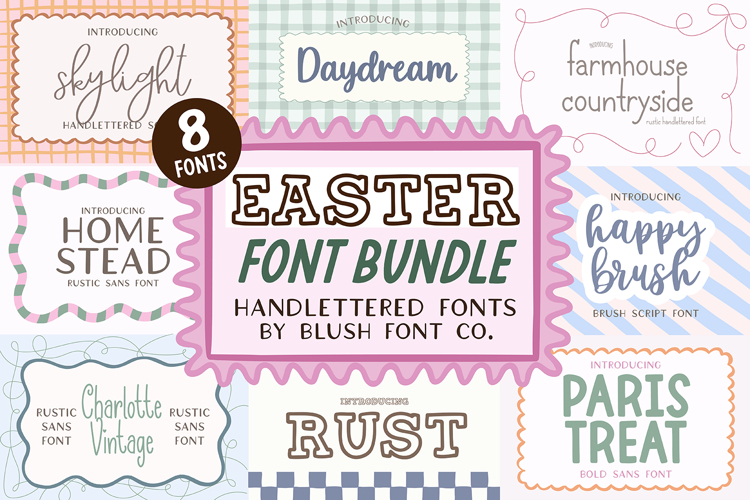EASTER FONT BUNDLE by Blush Font Co.