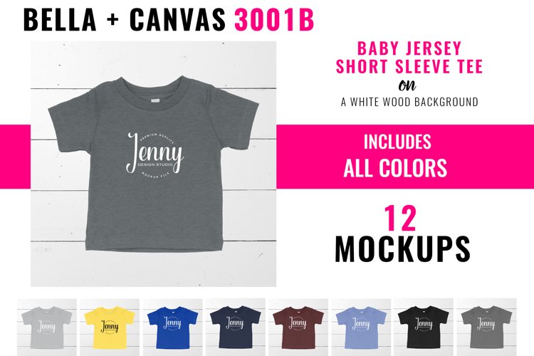 Bella Canvas 3001B Baby Unisex Mockup Bundle example image 1