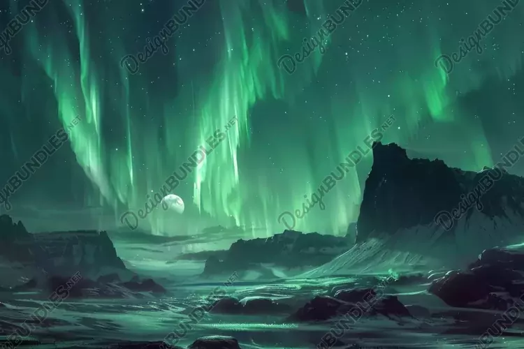 Northern Lights Background Wallpaper