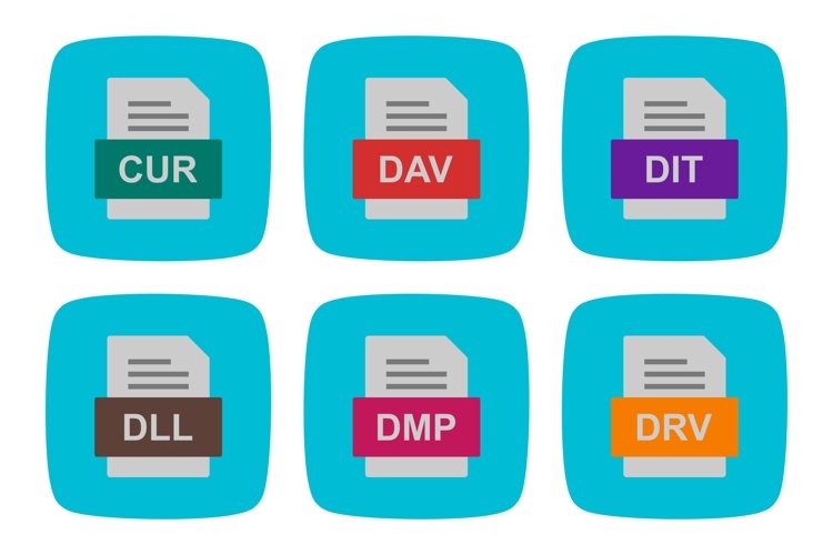 Set Of File Formats Icons example image 1