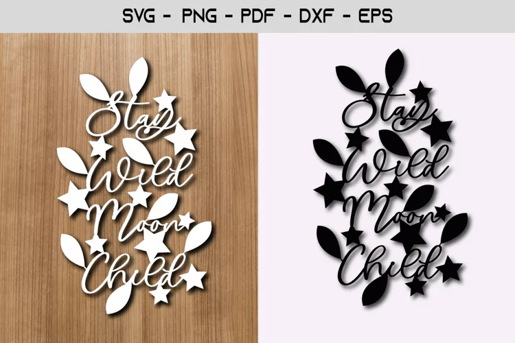 Stay Wild Moon Child Paper Template Design