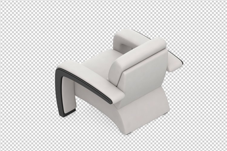 Isometric Arm Chair 3D isolated render