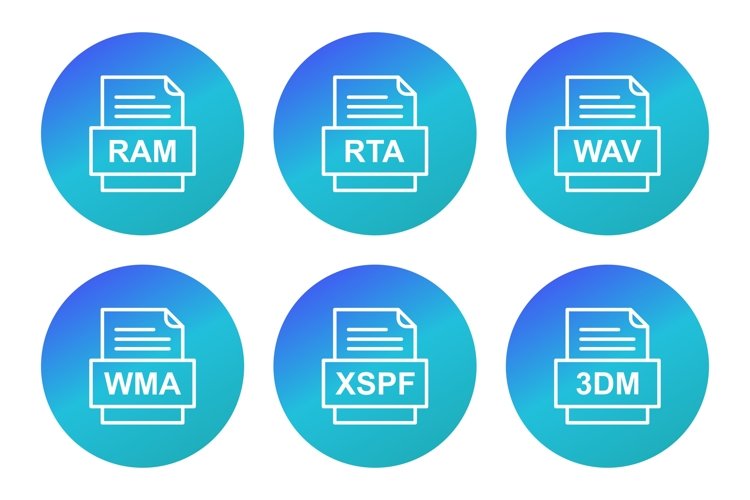 Set Of File Formats Icons example image 1