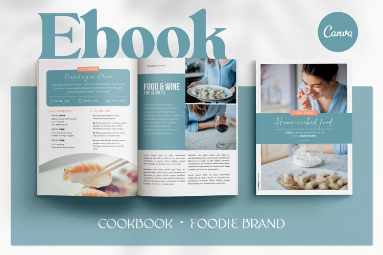 50 Recipe Book Template For Food Cookbook Template Canva Magazines Design Bundles