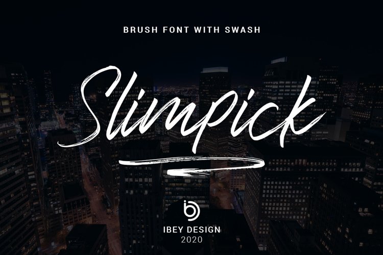 Slimpick - Brush Font with Swash example image 1