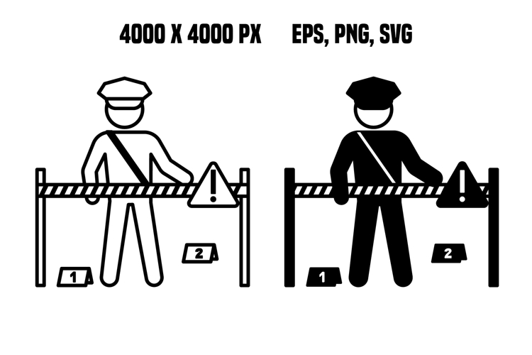 Police Crime Scene Tape Icons