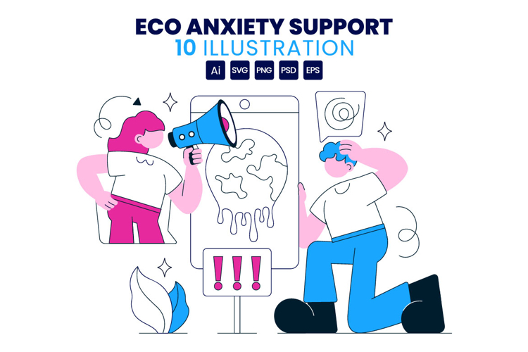 10 Eco Anxiety Support Illustration