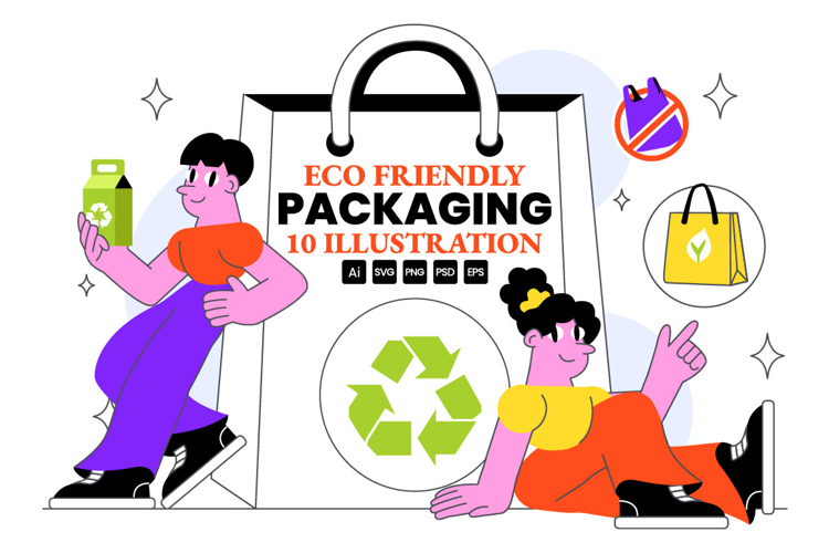10 Eco Friendly Packaging Illustration