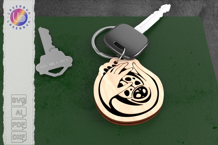 Hands Holding Life Keychain SVG, Sacred Nature Symbol