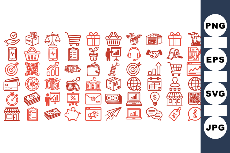 Business Icon Vector Bundle for Finance and Marketing