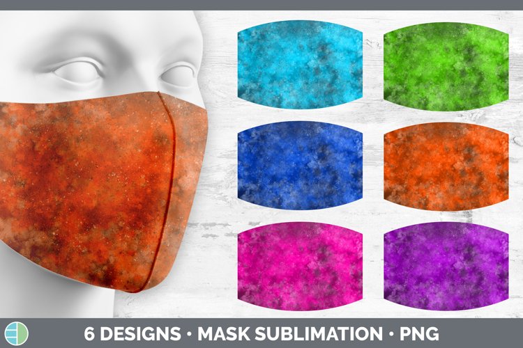 Vibrant and colorful sublimation mask designs.