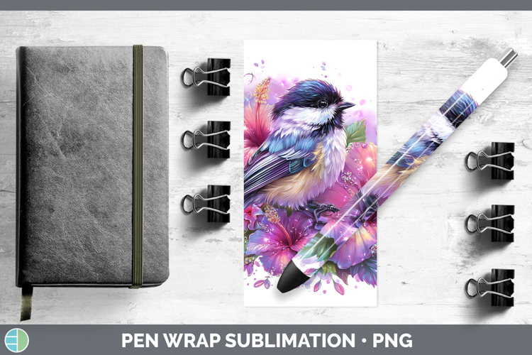 Best Sellers 01 Rainbow Summer Chickadee Pen Wrap Sublimatio