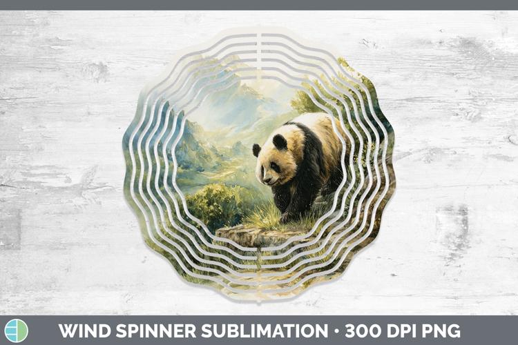 Panda Best Sellers 01 Sunset Wind Spinner Sublimation Design