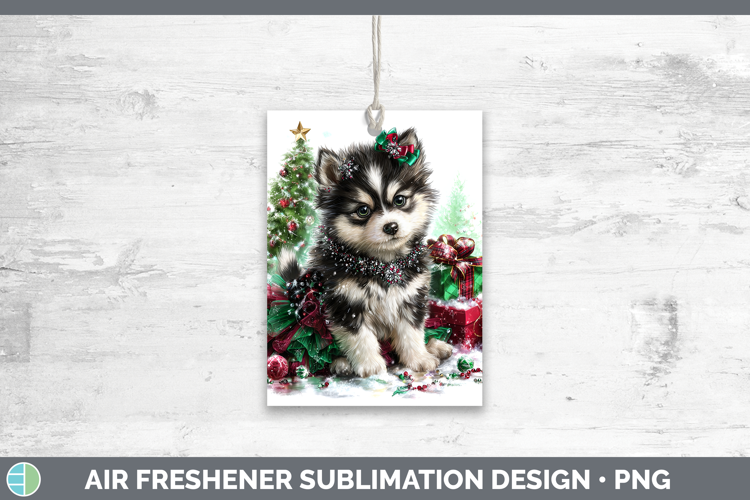 Husky Dogs 02 Cute Christmas Air Freshener Sublimation Desig