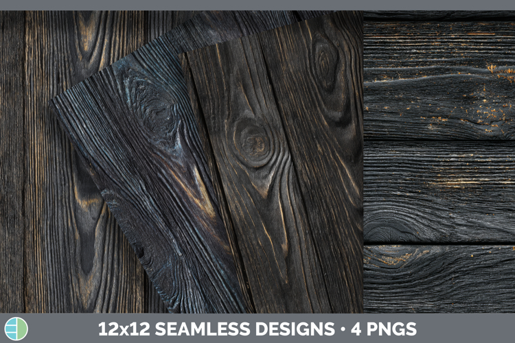Shou Sugi Ban Seamless Wood Textured Background Papers Scrap