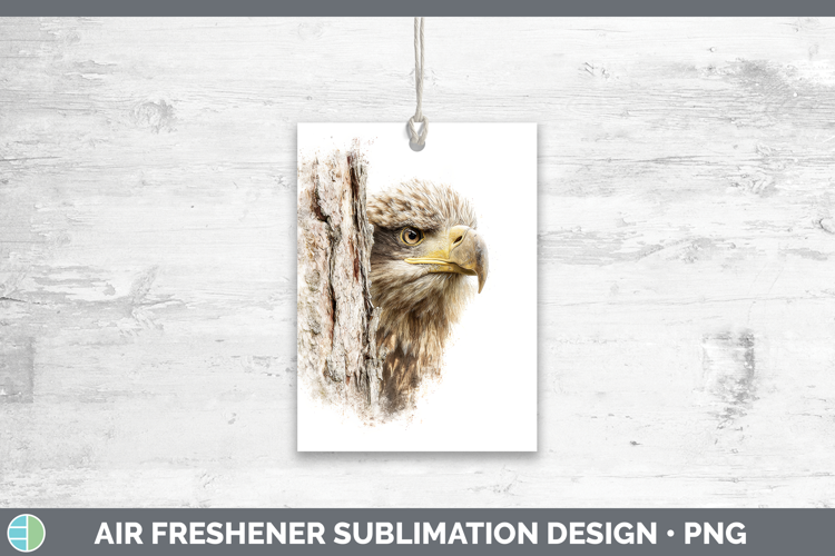 Whitetailed Eagle Tree Peek Air Freshener Sublimation Desig