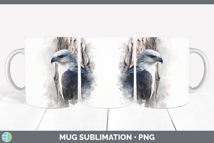 Whitebellied Sea Eagle Tree Peek Mug Wrap Sublimation Desig example image 1