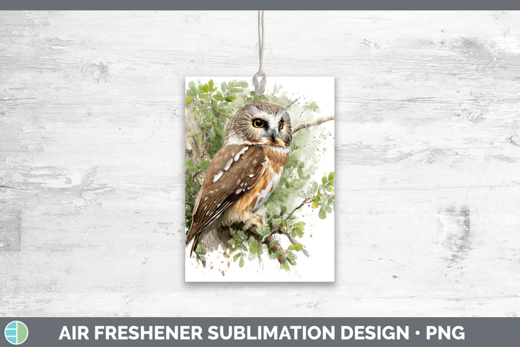 Northern Sawwhet Owl Owls Sketch Air Freshener Sublimation