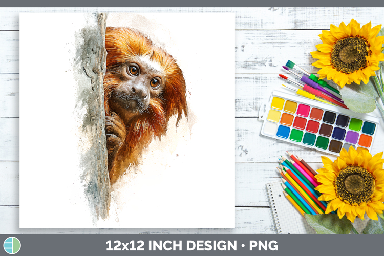 Golden Lion Tamarin 01.png Primate Tree Peek-A-Boo Paper Bac