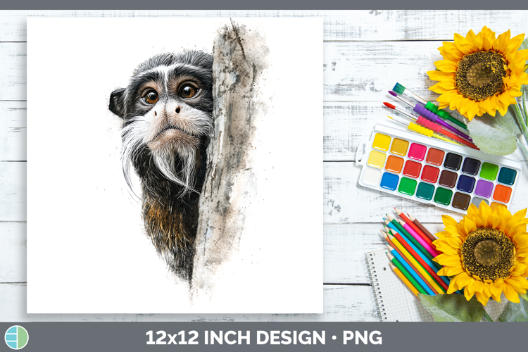 Emperor Tamarin 01.png Primate Tree Peek-A-Boo Paper Backgro