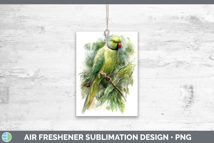 Roseringed Parakeet Parrot Botanicals Air Freshener Sublima example image 1