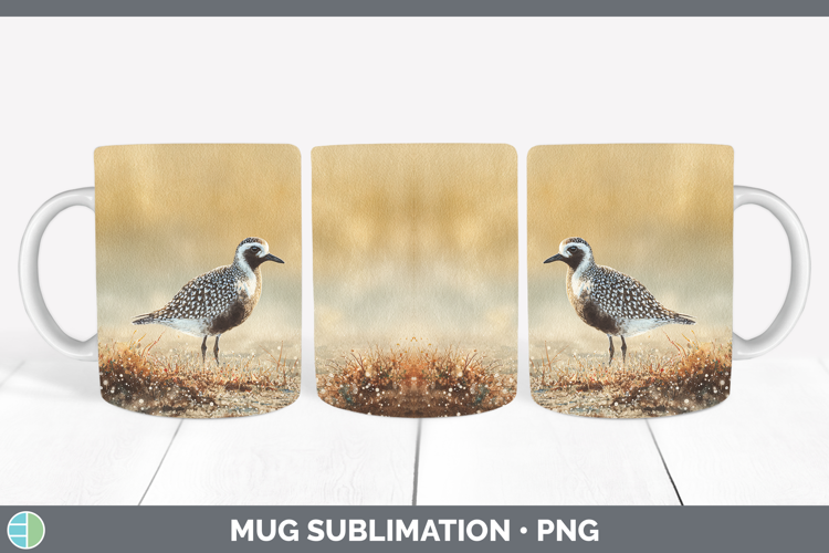 Blackbellied Plover Shorebirds Sunset Mug Wrap Sublimation
