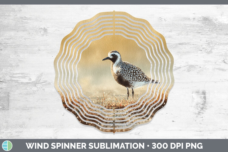 Blackbellied Plover Shorebirds Sunset Wind Spinner Sublimat example image 1