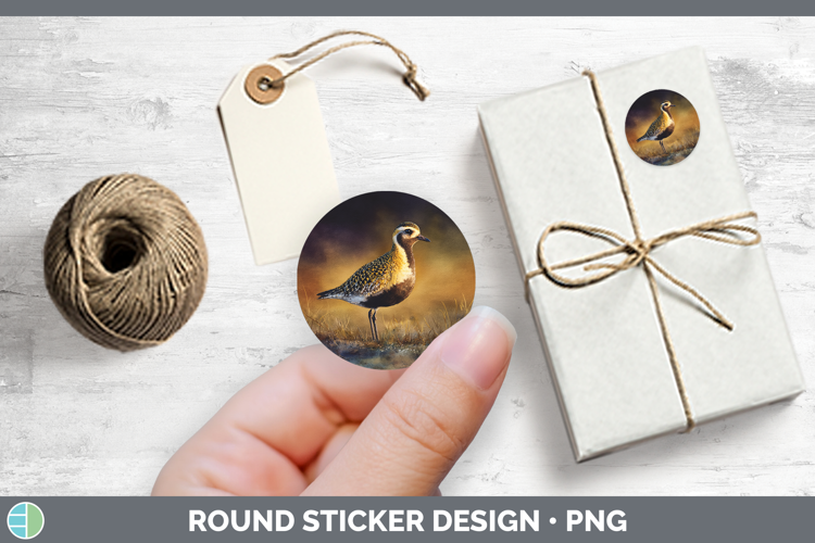 American GoldenPlover Shorebirds Sunset Stickers Design