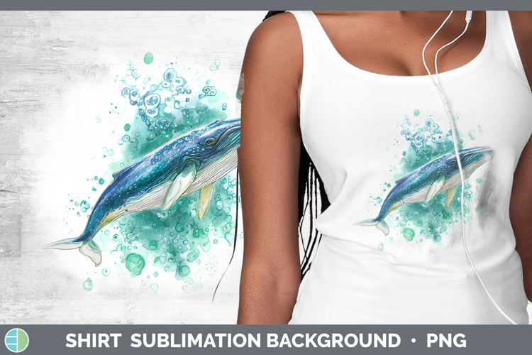Bryde’s Whale Whales Sketch Shirt Sublimation Design