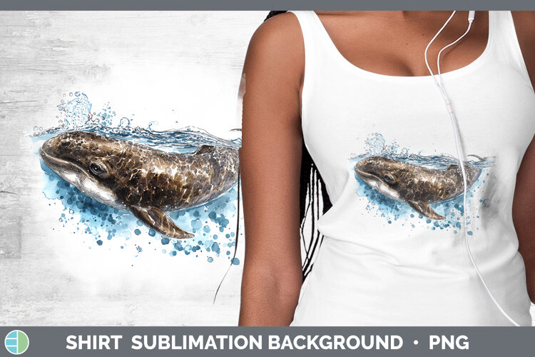 Cuvier’s Beaked Whale Whales Sketch Shirt Sublimation Design example image 1