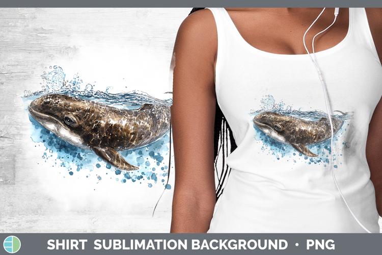 Cuvier’s Beaked Whale Whales Sketch Shirt Sublimation Design