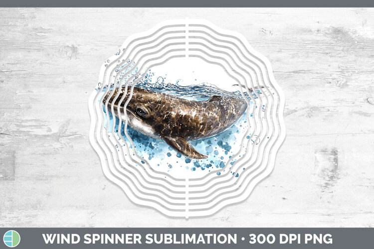 Cuvier’s Beaked Whale Whales Sketch Wind Spinner Sublimation example image 1