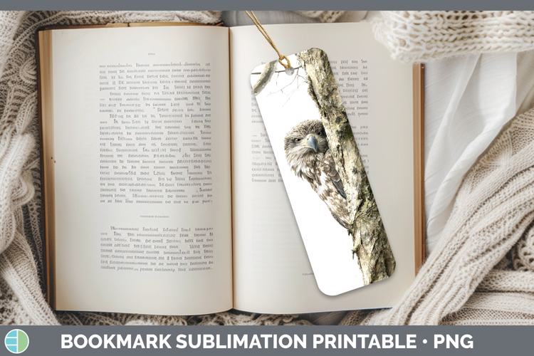 Whitetailed Eagle Tree Peek Bookmark Sublimation Design