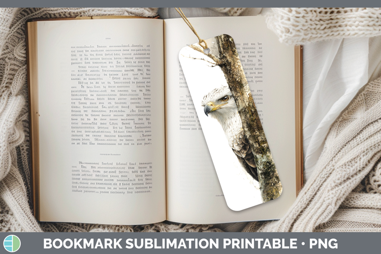 Whitebellied Sea Eagle Tree Peek Bookmark Sublimation Desig