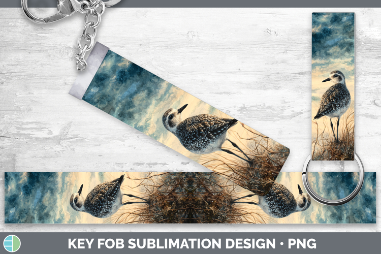 Blackbellied Plover Shorebirds Sunset Key Fob Sublimation D