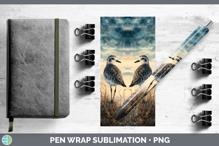 Blackbellied Plover Shorebirds Sunset Pen Wrap Sublimation