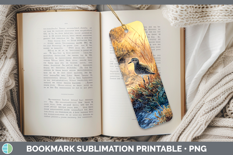 American GoldenPlover Shorebirds Sunset Bookmark Sublimatio