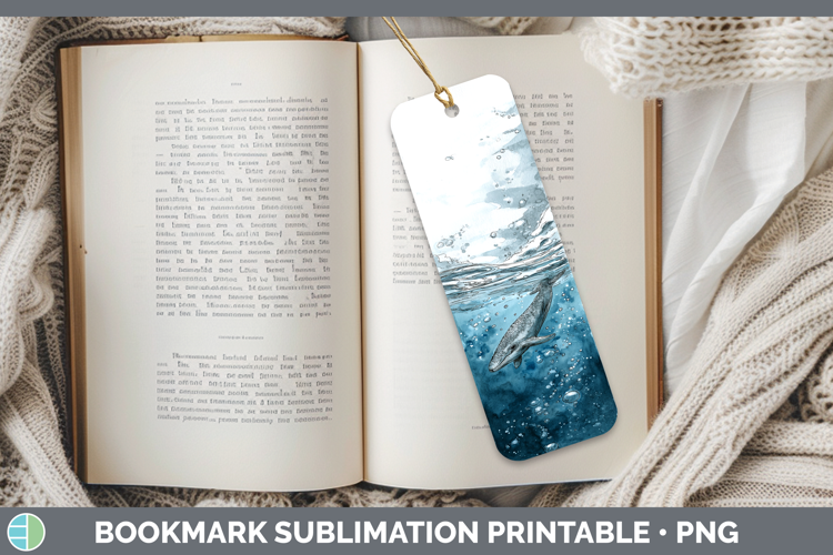 Cuvier’s Beaked Whale Whales Sketch Bookmark Sublimation Des