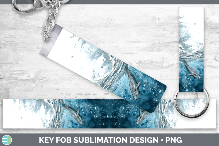 Cuvier’s Beaked Whale Whales Sketch Key Fob Sublimation Desi